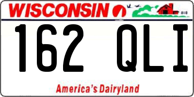 WI license plate 162QLI
