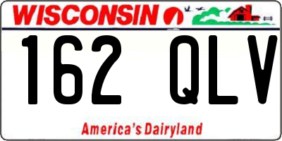WI license plate 162QLV