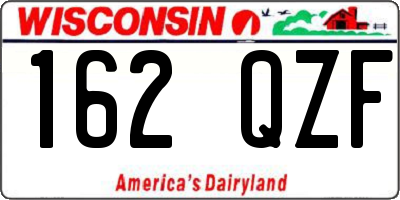 WI license plate 162QZF