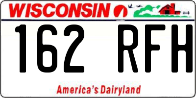 WI license plate 162RFH