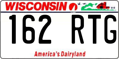 WI license plate 162RTG