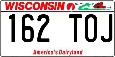 WI license plate 162TOJ