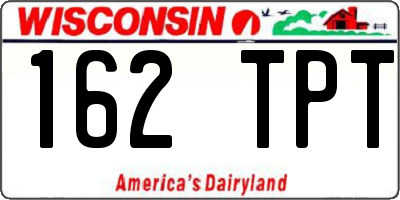 WI license plate 162TPT