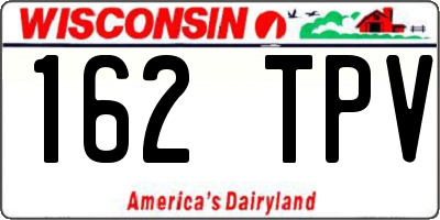 WI license plate 162TPV