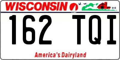 WI license plate 162TQI