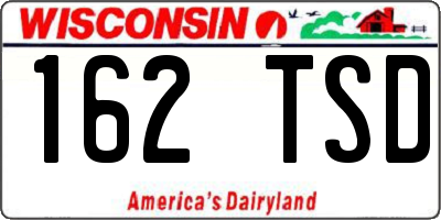 WI license plate 162TSD