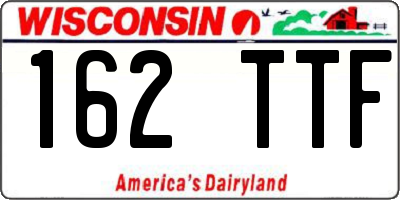WI license plate 162TTF