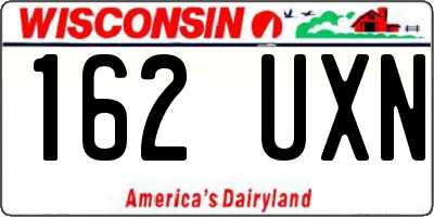 WI license plate 162UXN