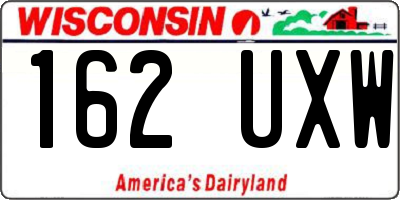 WI license plate 162UXW