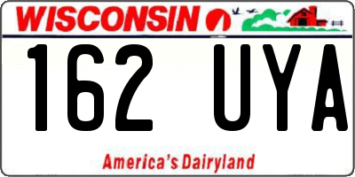 WI license plate 162UYA