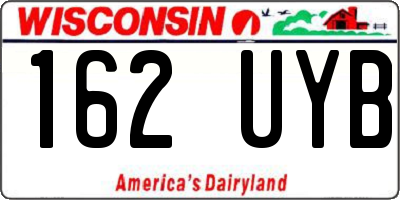 WI license plate 162UYB