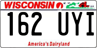 WI license plate 162UYI