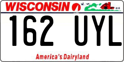 WI license plate 162UYL