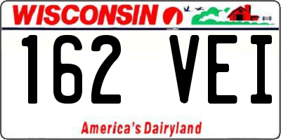 WI license plate 162VEI