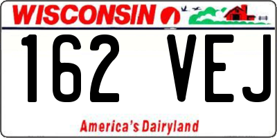 WI license plate 162VEJ