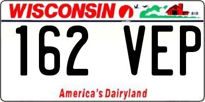 WI license plate 162VEP