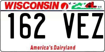 WI license plate 162VEZ