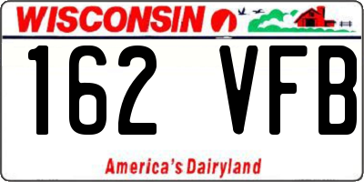 WI license plate 162VFB
