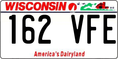 WI license plate 162VFE