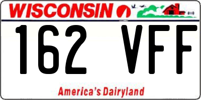 WI license plate 162VFF