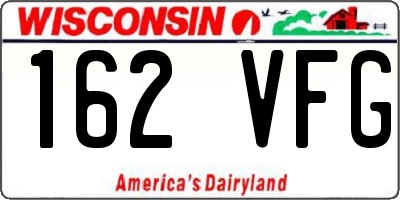 WI license plate 162VFG