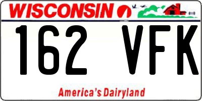 WI license plate 162VFK