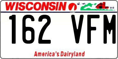 WI license plate 162VFM