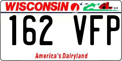 WI license plate 162VFP