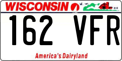 WI license plate 162VFR