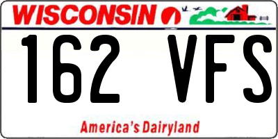 WI license plate 162VFS