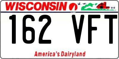 WI license plate 162VFT