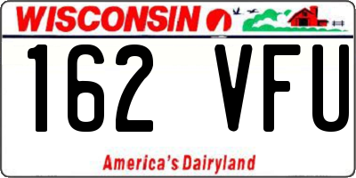 WI license plate 162VFU
