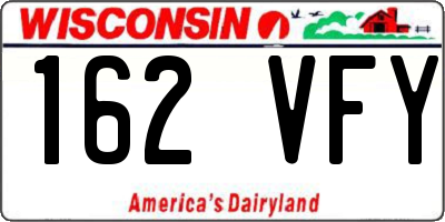 WI license plate 162VFY