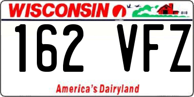 WI license plate 162VFZ