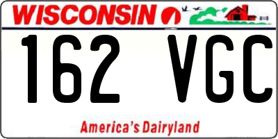 WI license plate 162VGC