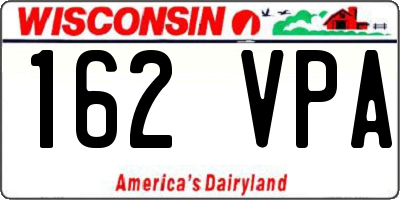 WI license plate 162VPA