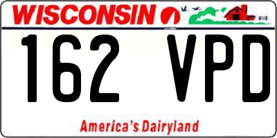 WI license plate 162VPD