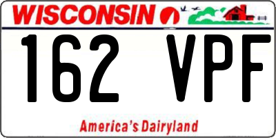 WI license plate 162VPF