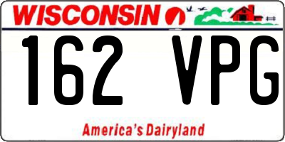 WI license plate 162VPG
