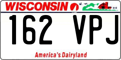 WI license plate 162VPJ