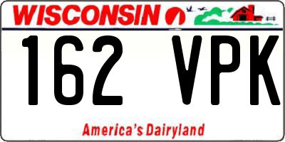 WI license plate 162VPK