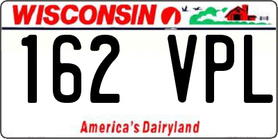 WI license plate 162VPL