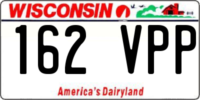 WI license plate 162VPP