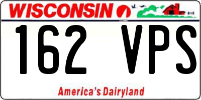 WI license plate 162VPS