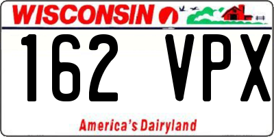 WI license plate 162VPX