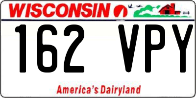 WI license plate 162VPY
