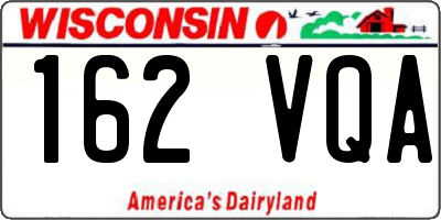 WI license plate 162VQA