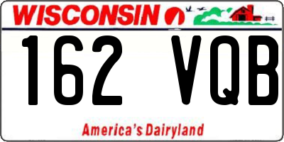 WI license plate 162VQB