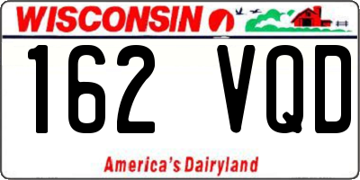 WI license plate 162VQD