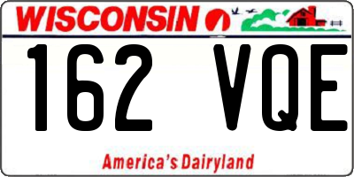 WI license plate 162VQE